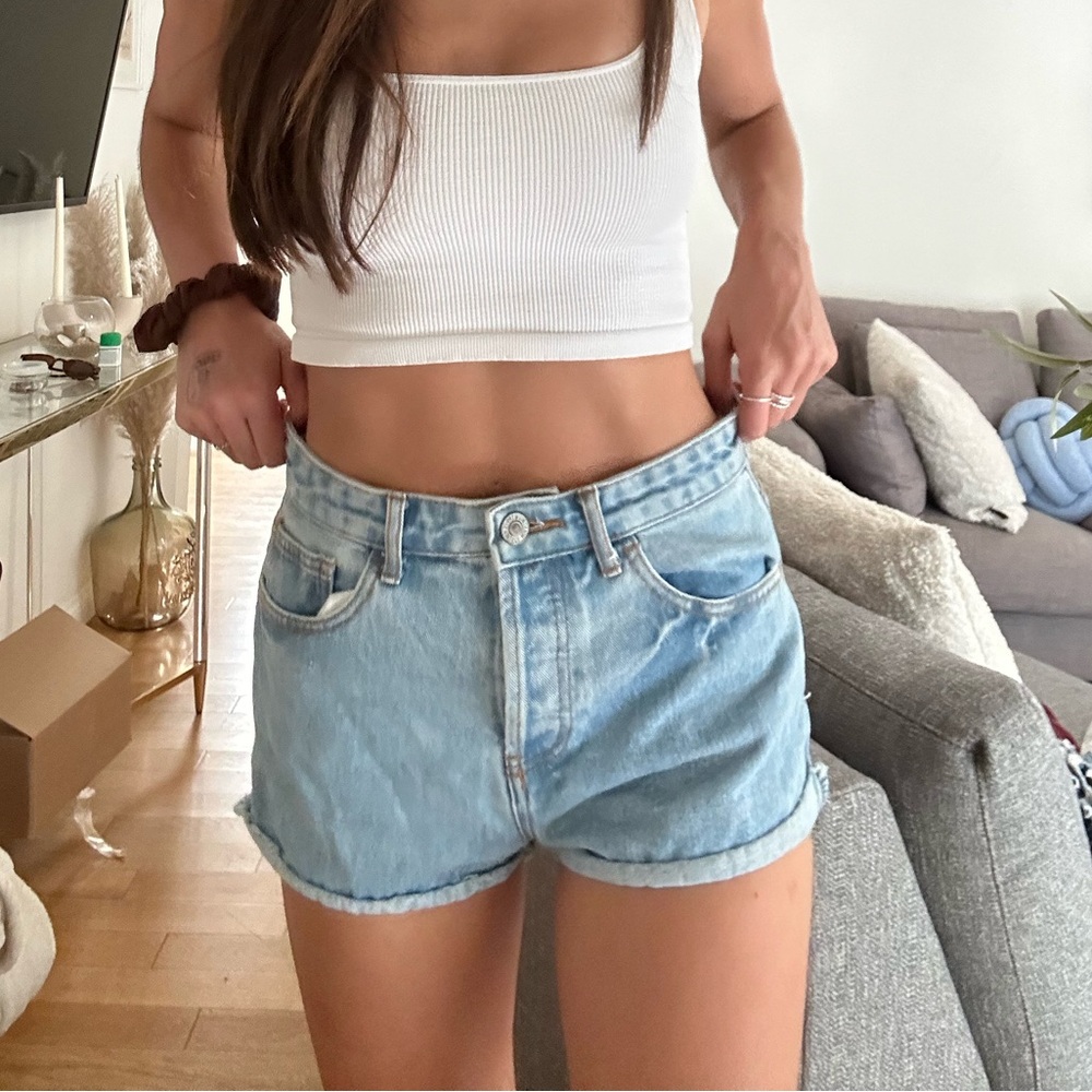 Forever 21 light blue denim shorts